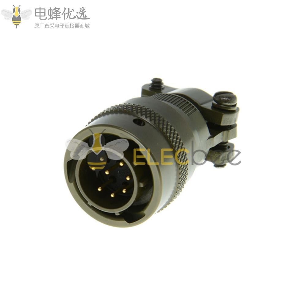 26482电缆连接器8芯针式12号壳体直式带线夹公插头