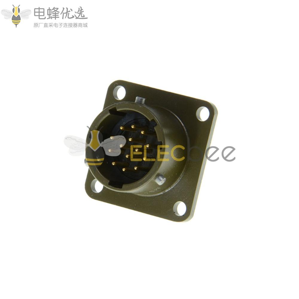 26482连接器面板安装12号壳体14芯针式方形法兰公插座