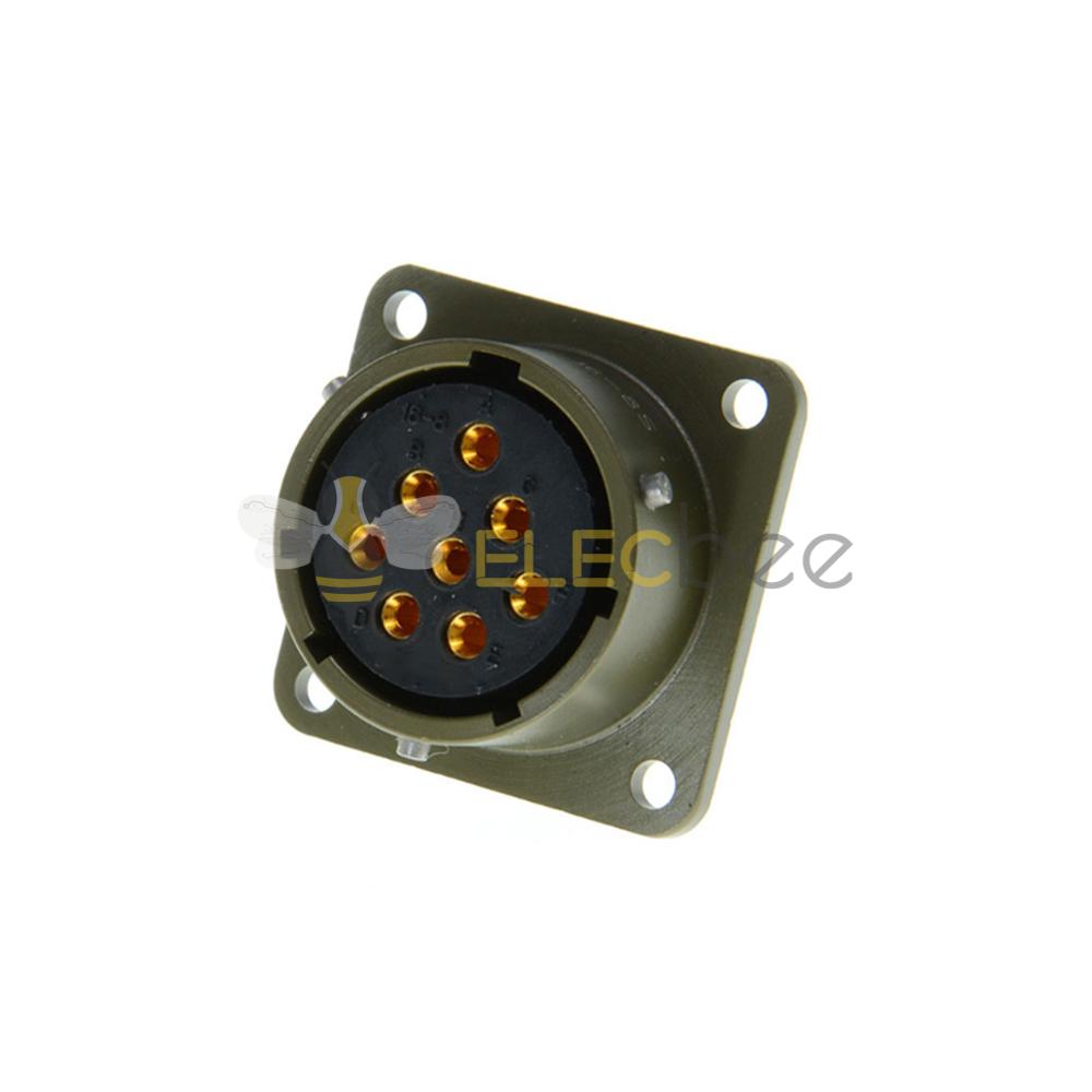 26482板端连接器16号壳体8芯孔式方形法兰母插座