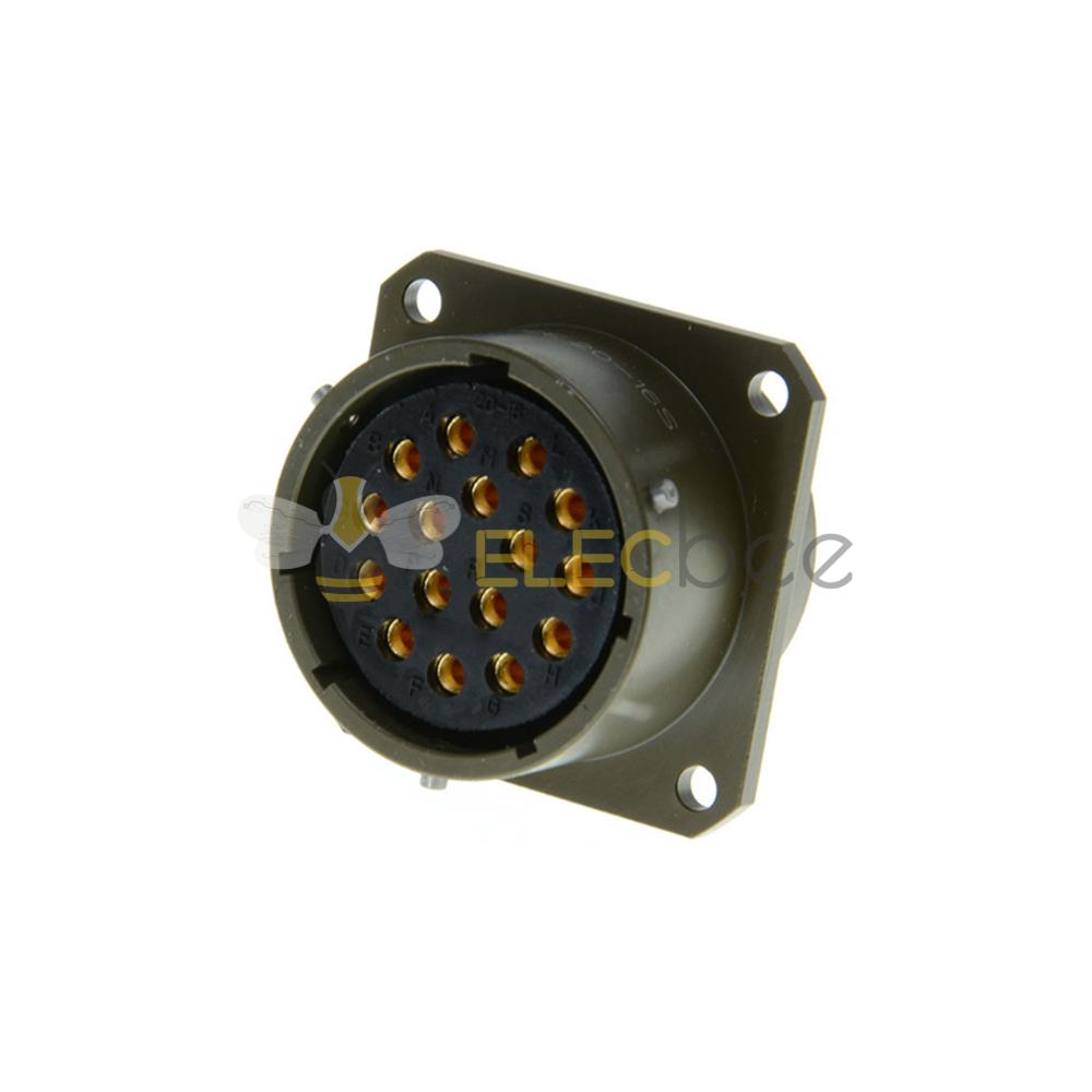 26482板端连接器20号壳体16芯孔式方形法兰母插座