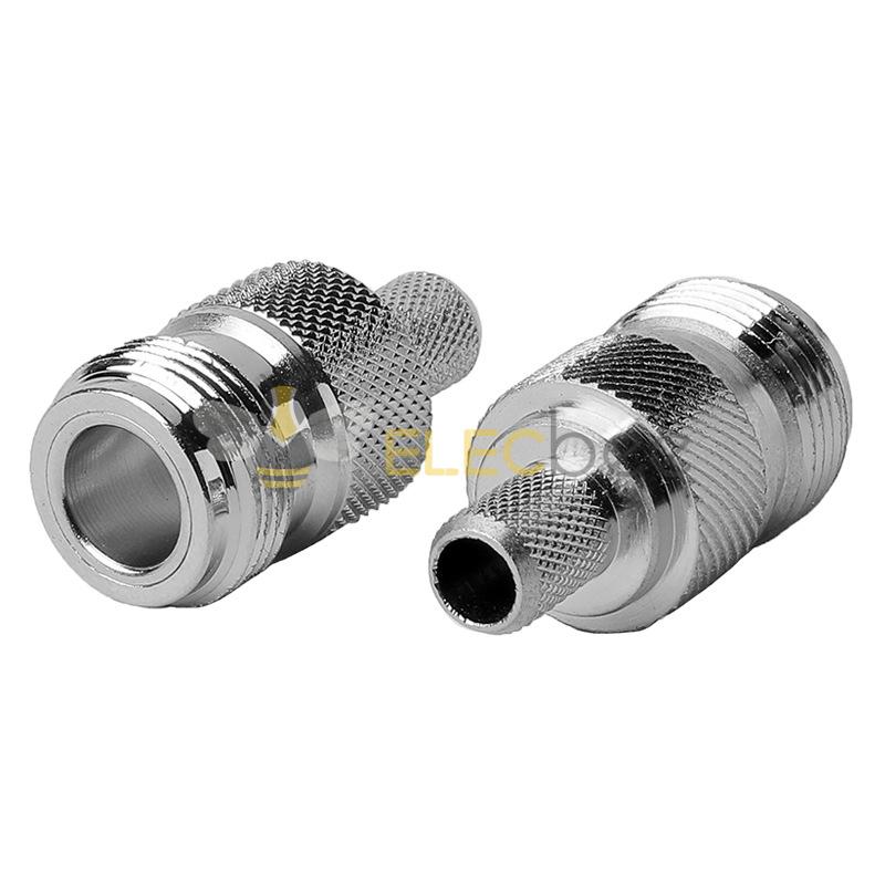 N-C-K-5 N母头母针 全铜镀镍5D-FB RG6 LMR300电缆组件射频连接器