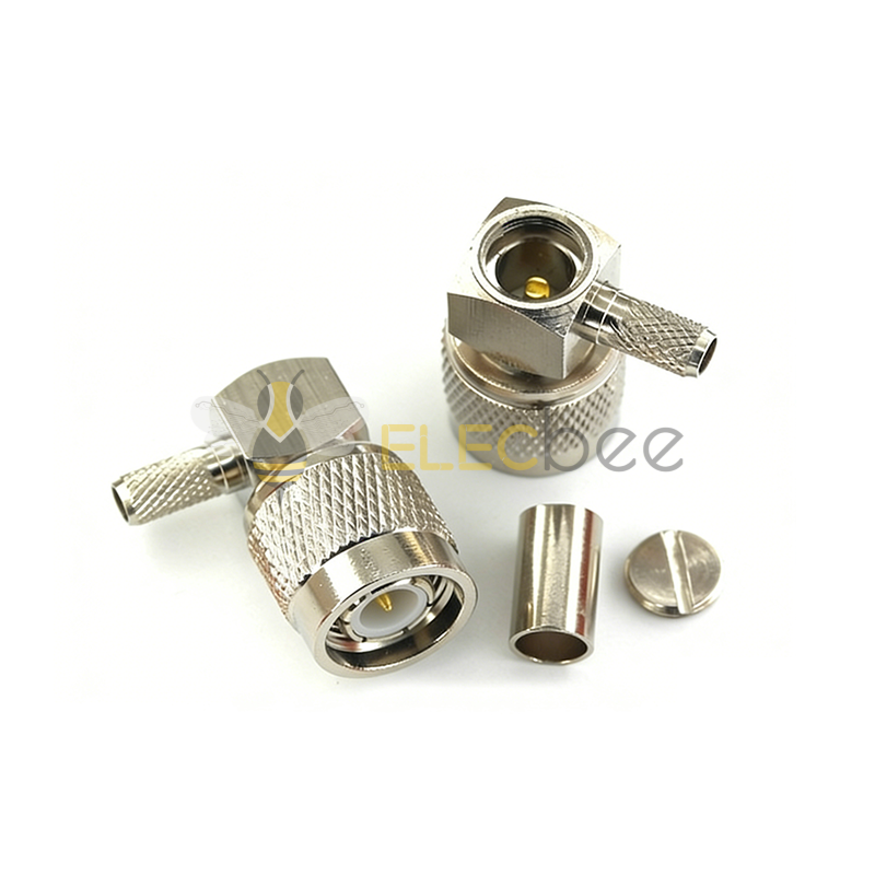 全铜射频连接器 TNC-J-3 弯头内针 RG58/RG142适用 TNC公头50-3