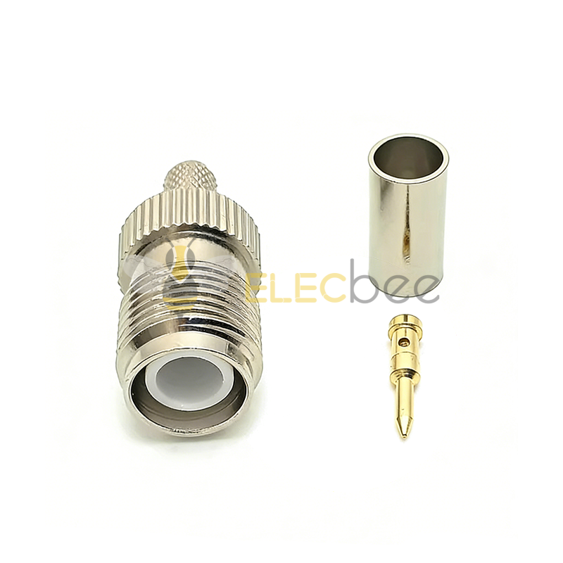 RP-TNC-C-J3 射频同轴连接器 反极性 TNC 公头压接式 适配 RG58/50-3 线缆