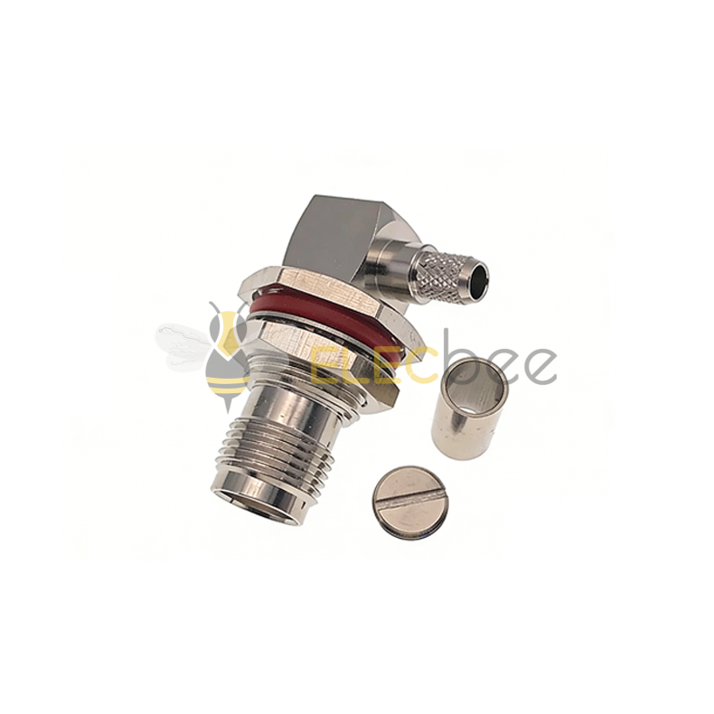 TNC-KW-3 TNC母弯头带螺母固定式防水穿墙式压接50-3 RG142等线缆