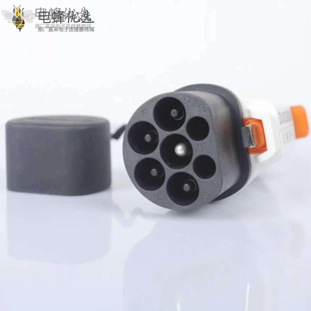 充电枪新国标GB/T20234车辆端7孔充电插头AC16A/32A/63A