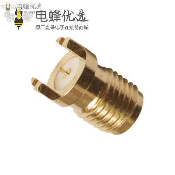 sma连接器连接直式母头镀金PCB边缘卡板