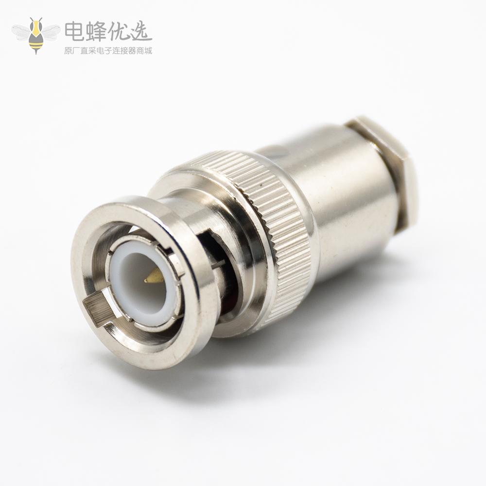 螺丝固定BNC连接器RG174/RG316直式接线螺母锁紧