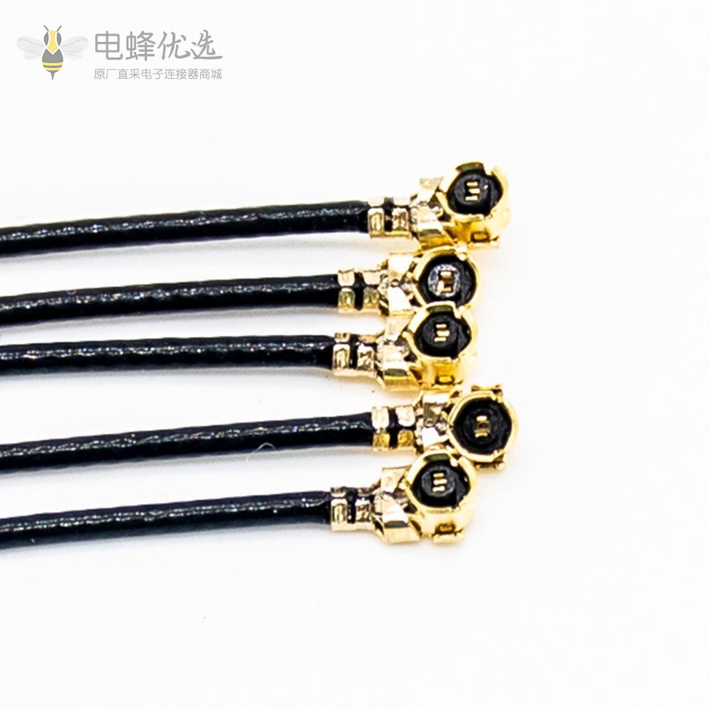 射频同轴电缆组件RF1.13黑色线材IPEX Ⅰ接IPEX Ⅰ