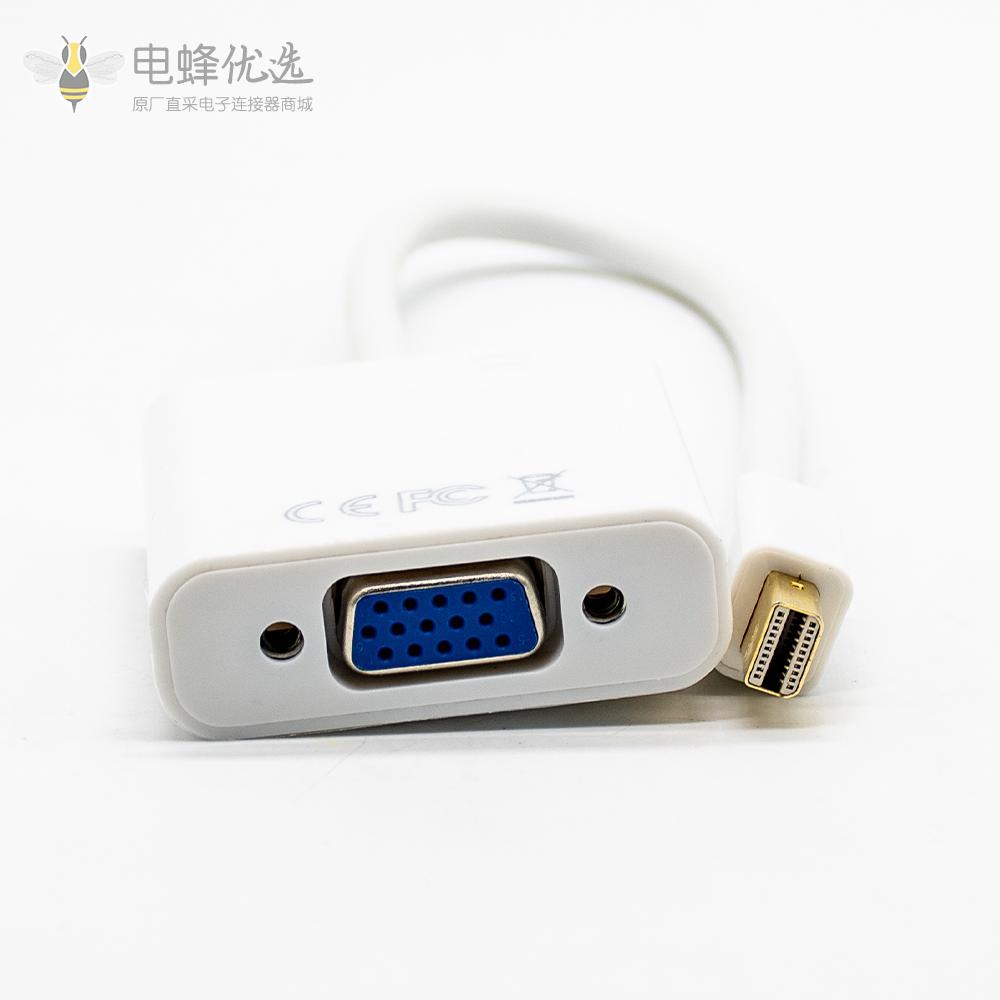 MiNi DP转VGA的线高清电视DVD转换线1080p芯片3361