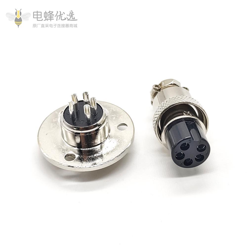 5芯GX16大圆盘安装连接器IP55防水工业连接器